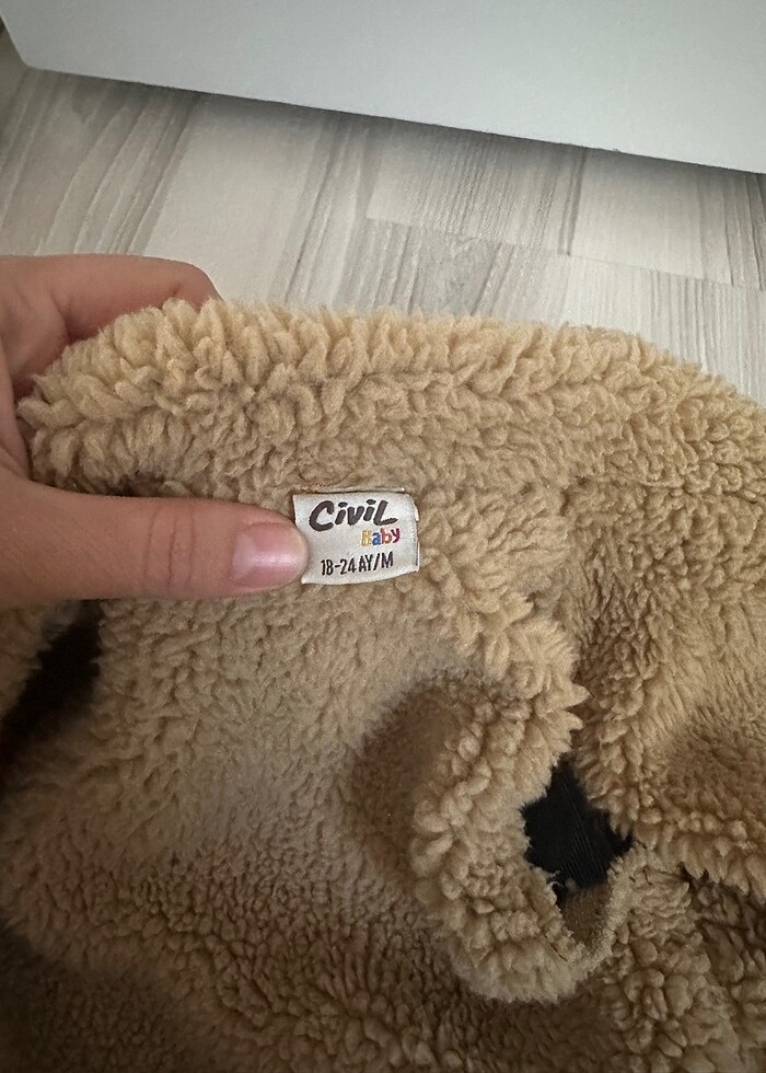 Erkek bebek içi yünlü kot ceket - Görsel 4