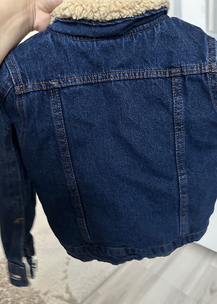 Erkek bebek içi yünlü kot ceket - Görsel 3