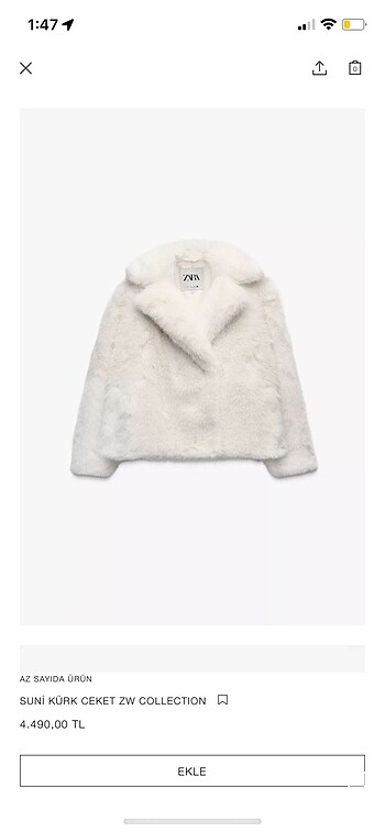 Zara suni ceket 4360/246