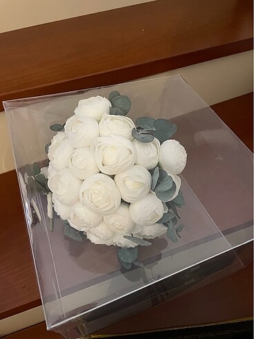 Özel tasarım şakayık gelin ve damat yaka çiçeği