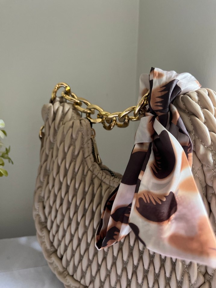 Bohem Zincir Detaylı Yılan Desenli Kadın Çanta - Görsel 2