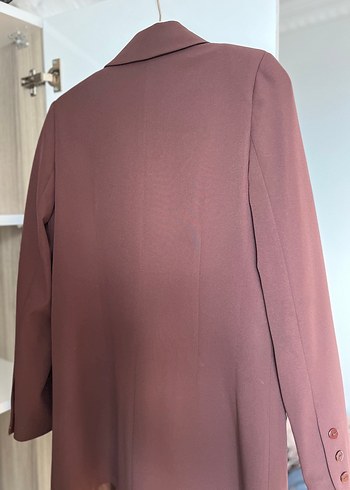 Bej Kadın Midi Blazer Ceket - Görsel 5