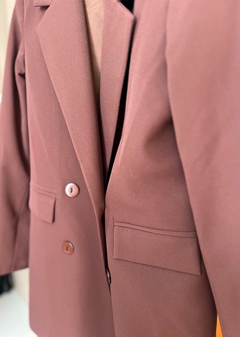 Bej Kadın Midi Blazer Ceket - Görsel 2