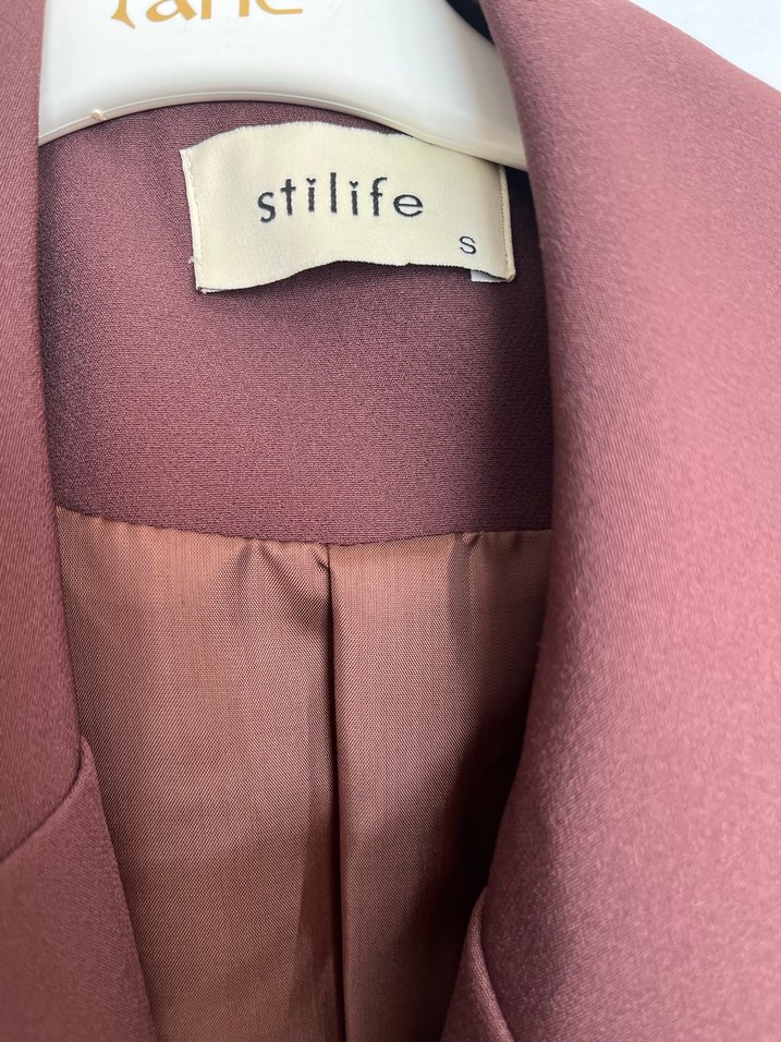 Bej Kadın Midi Blazer Ceket - Görsel 3