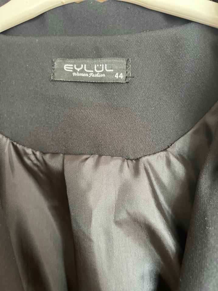 Düğmeli Siyah Kadın Blazer Ceket - Görsel 3