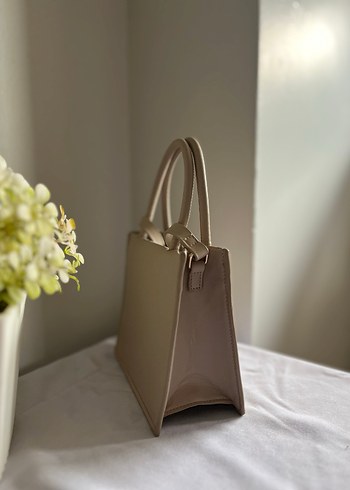Bej Deri Minimalist Kadın Çanta - Görsel 2