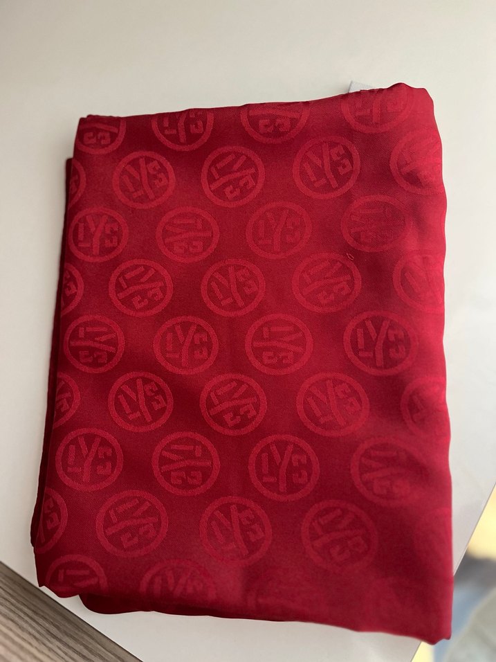 Kadın Kırmızı Saten Şal - Görsel 3