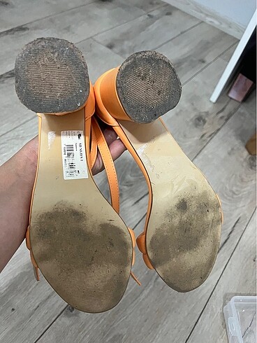 Somon renk elle sandalet - Görsel 7