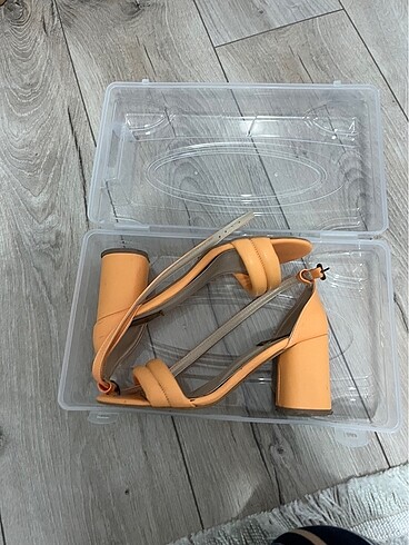 Somon renk elle sandalet - Görsel 9