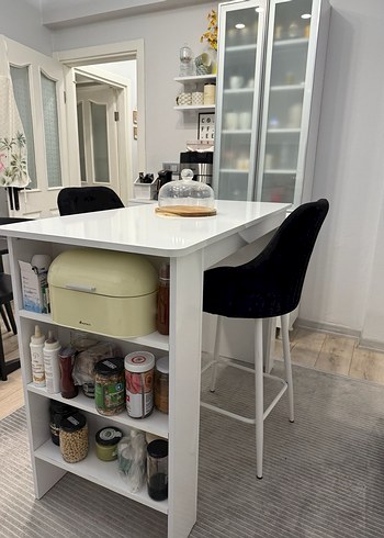 Gri ve Beyaz Yüksek Sandalye - Görsel 2