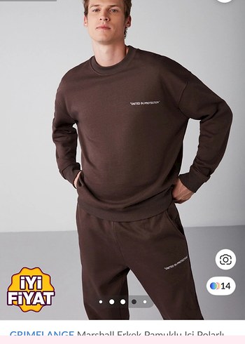 Erkek Kahverengi Rahat Kesim Eşofman Altı - Görsel 3