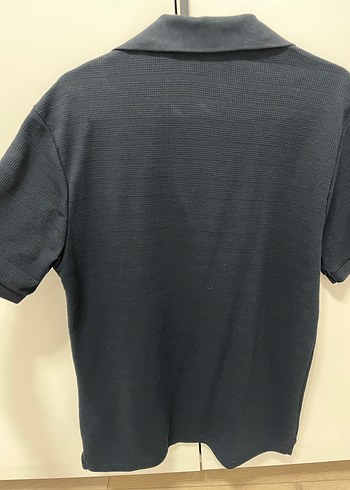 Lacivert Fermuarlı Kısa Kollu Polo Tişört - Görsel 3