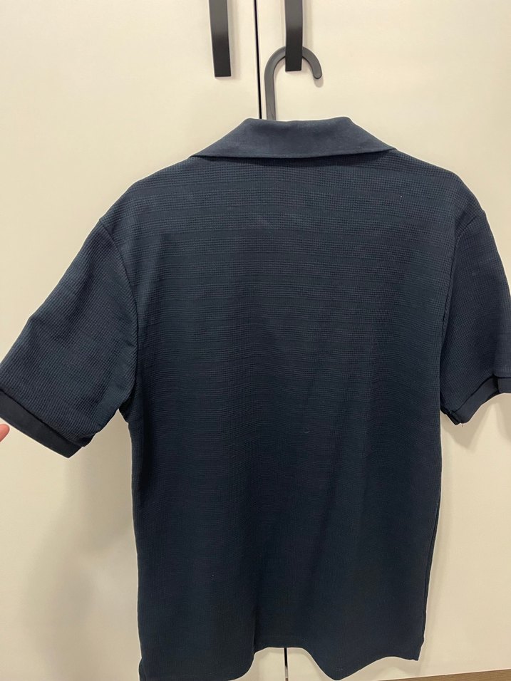 Lacivert Fermuarlı Kısa Kollu Polo Tişört - Görsel 2