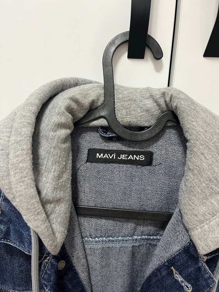 Brandon 90lar Vintage Koyu Mavi Jean Ceket - Görsel 5