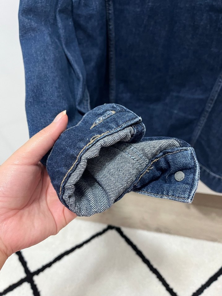 Brandon 90lar Vintage Koyu Mavi Jean Ceket - Görsel 4