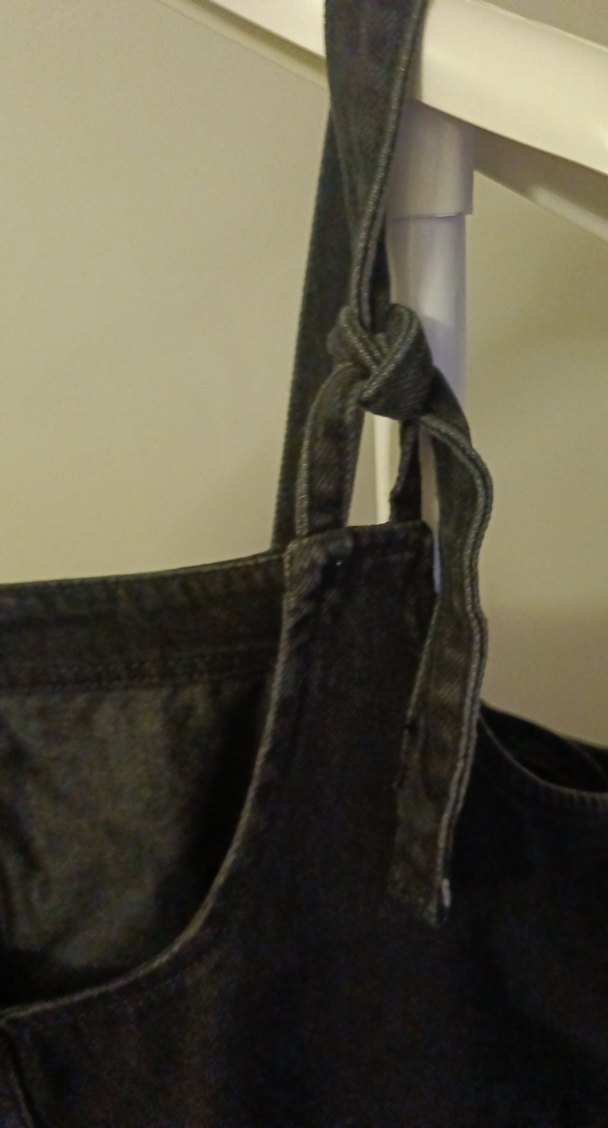 Siyah Kot Kadın Askılı Elbise - Görsel 5