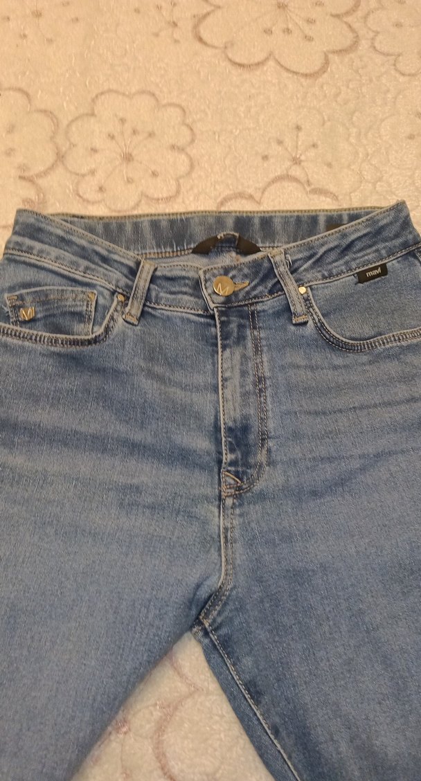 Kadın mavi Denim Regular Fit Jean - Görsel 3