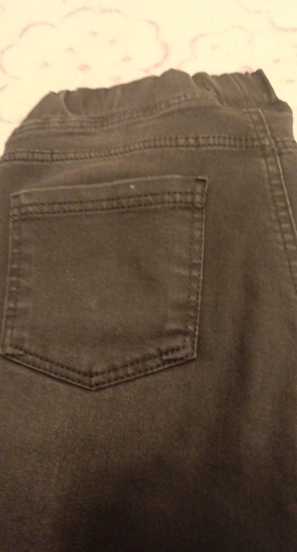 Kadın siyah kapri Boy Denim Pantolon - Görsel 3