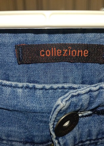 Mavi  Bol Kesim kapri Kot Pantolon - Görsel 5