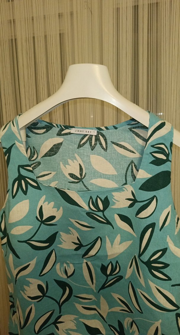 Mavi Desenli kadın Bluzu - Görsel 3