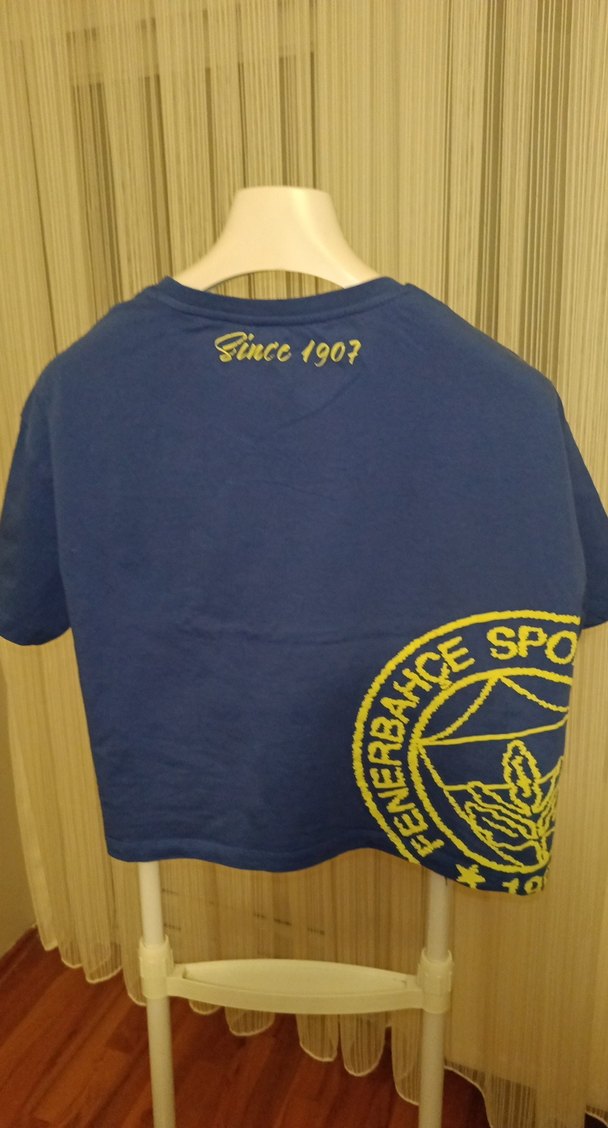 Mavi Fenerbahçe Baskılı Spor Tişört - Görsel 5