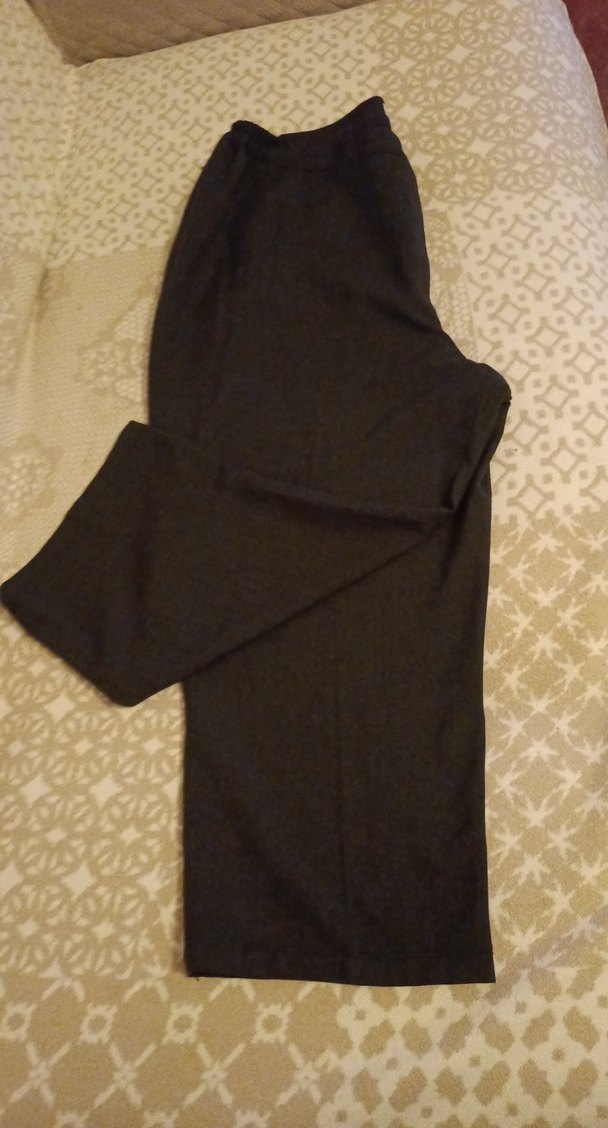 Gri Kemerli Midi Kadın Kumaş Pantolon - Görsel 5