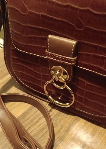 Kahverengi Deri Kadın Çanta - Klasik ve Bohem - Görsel 11