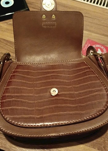 Kahverengi Deri Kadın Çanta - Klasik ve Bohem - Görsel 4