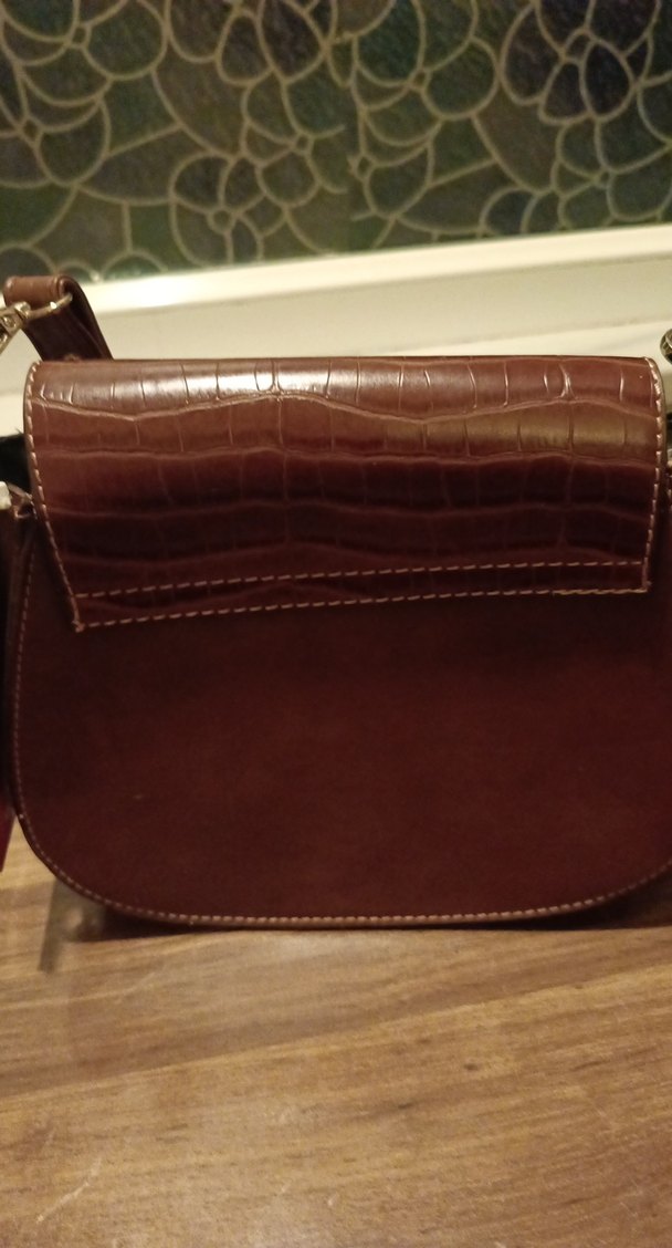 Kahverengi Deri Kadın Çanta - Klasik ve Bohem - Görsel 3