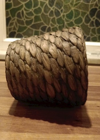 Koyu Kahverengi Hasır Sepet - Görsel 3