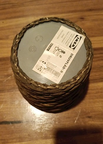 Koyu Kahverengi Hasır Sepet - Görsel 7