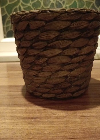 Koyu Kahverengi Hasır Sepet - Görsel 2