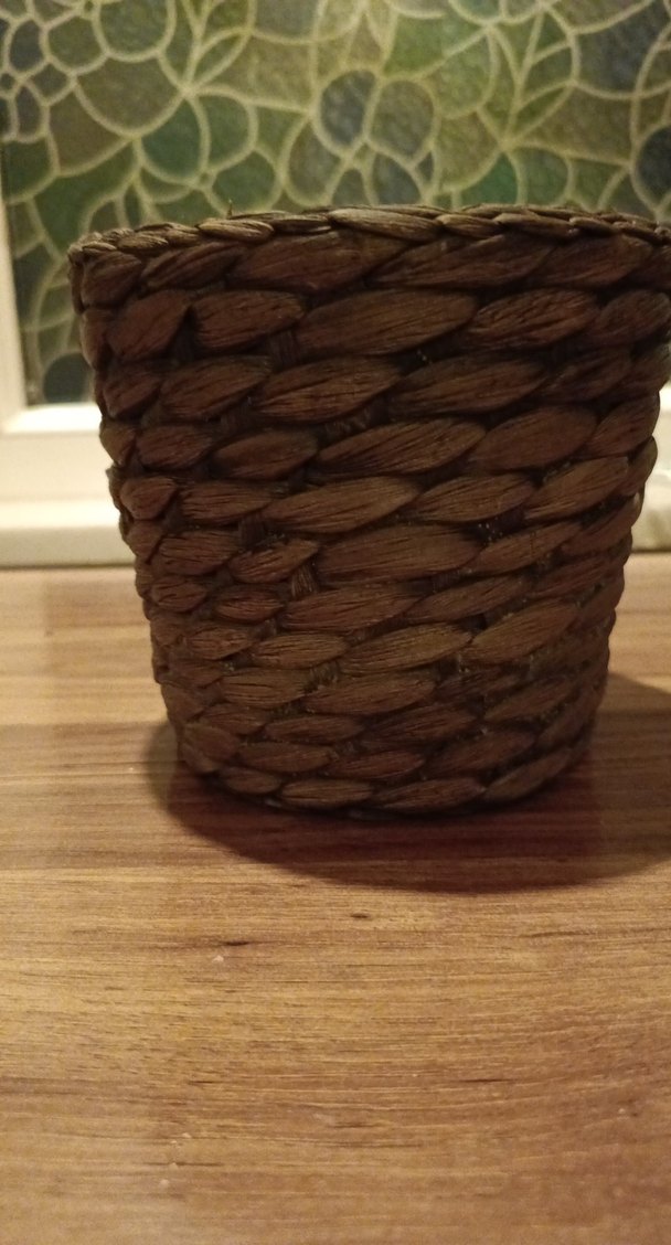 Koyu Kahverengi Hasır Sepet - Görsel 2