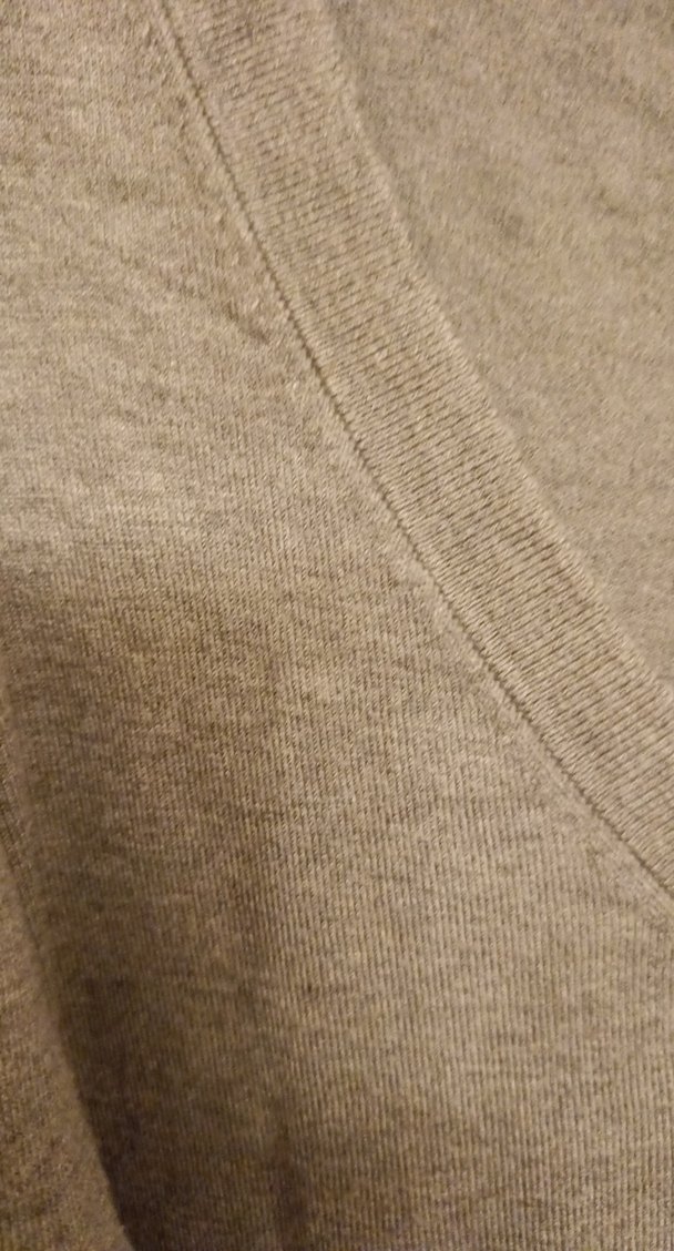 Gri V Yaka Kadın yün triko Kazak - Görsel 5