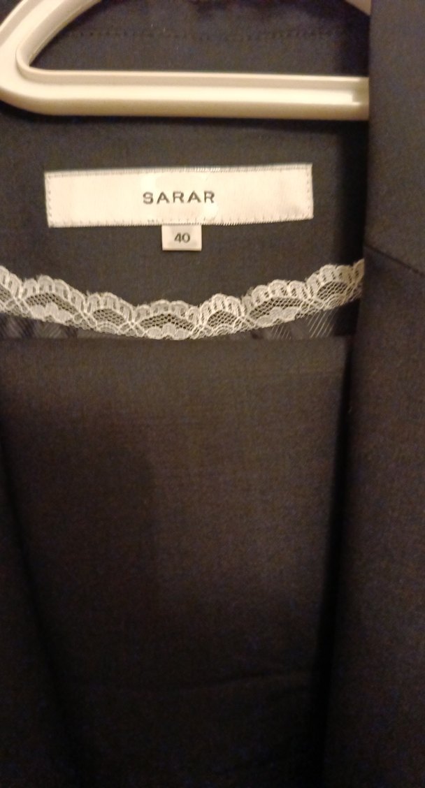 Düğmeli Siyah Kadın Blazer takım - Görsel 2