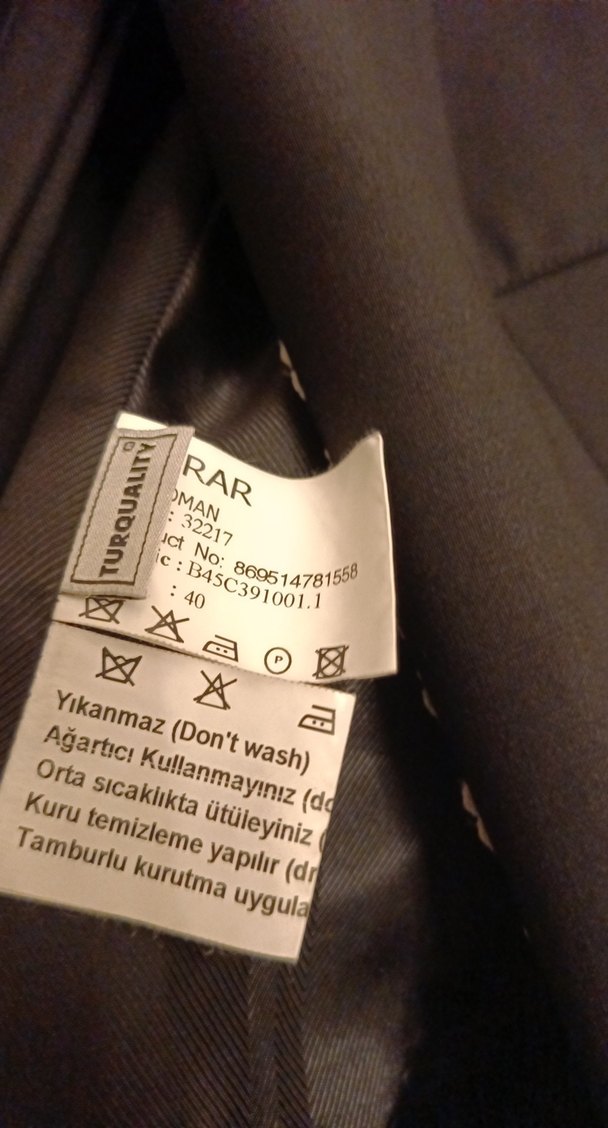 Düğmeli Siyah Kadın Blazer takım - Görsel 4