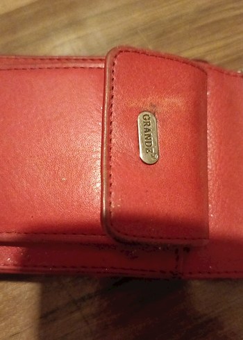 Kırmızı Deri Kadın sigaralık ve çakmak Cüzdanı - Görsel 4