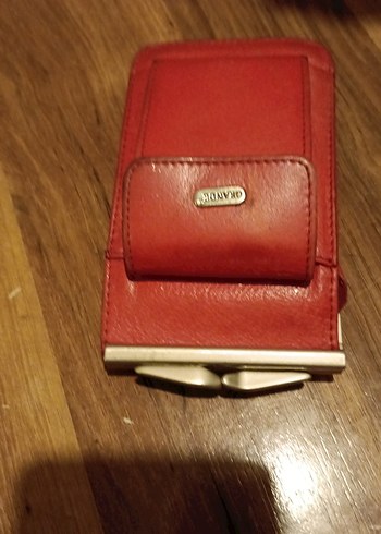 Kırmızı Deri Kadın sigaralık ve çakmak Cüzdanı - Görsel 5