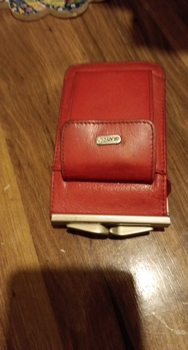 Kırmızı Deri Kadın sigaralık ve çakmak Cüzdanı - Görsel 5