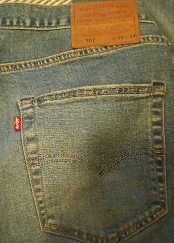 Levi's marka mavi renkte Düğmeli Erkek Denim Pantolon - Görsel 8