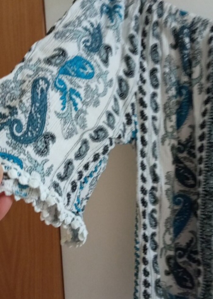 Yakası lastikli mini bluz 44,46 bedene kadar olur - Görsel 2