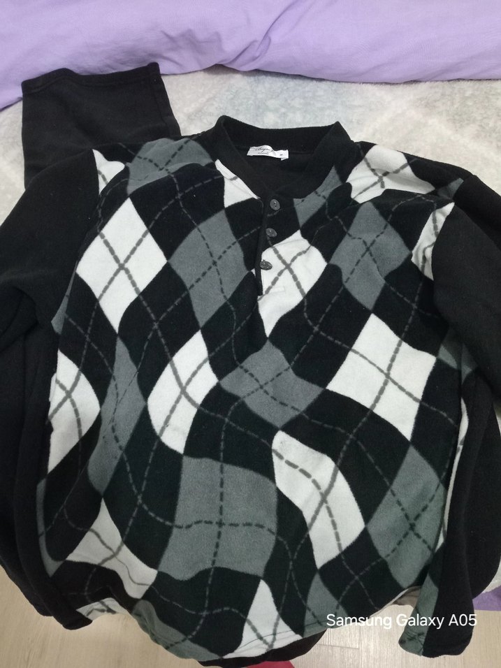 BOYRZ Gri Kareli Erkek Pijama Takımı - Görsel 2