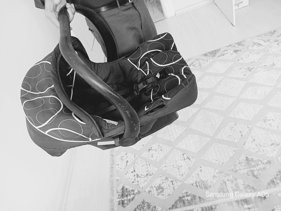 Siyah Gri Desenli Bebek Oto Koltuğu - Görsel 3