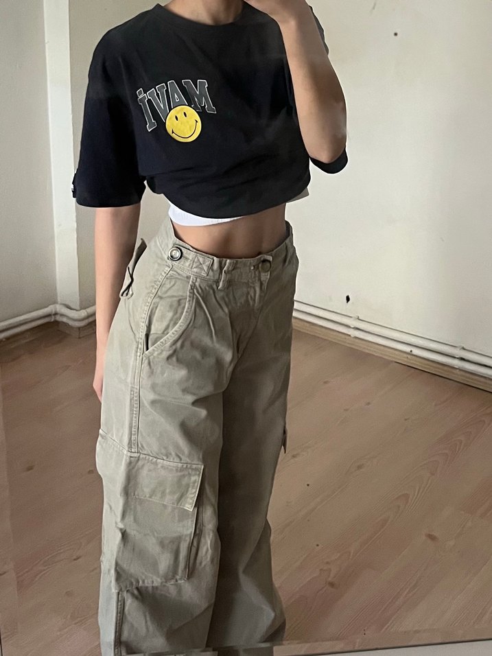 y2k vintage streetwear kargo pantolon — görsel 7/9