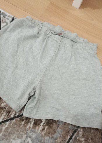 Gri çocuk Pamuklu Mini Şort