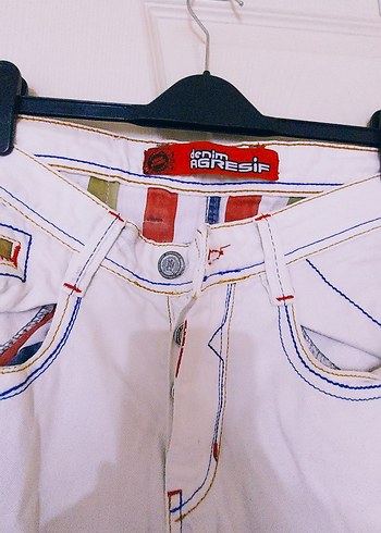 Diğer erkek pantolon jean Düğmeli Beyaz Denim erkek kot Pantolon jean