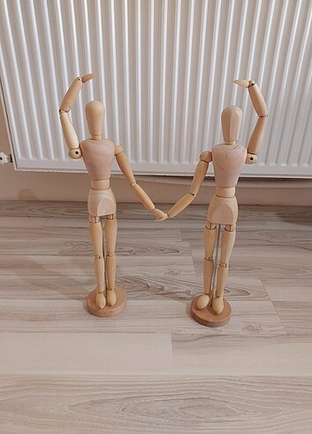Ikea ikea ahşap adam dekor kukla tablo vazo