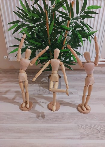 ikea ahsap adam dekor figür süs ev oda