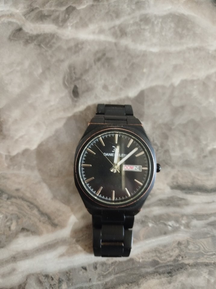 Siyah Daniel Klein Erkek Saat siyah saat çelik saat analog - Görsel 2