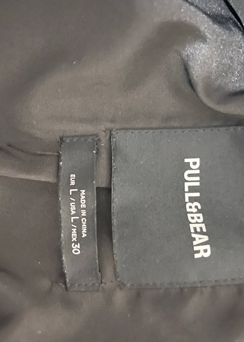 l Beden siyah Renk pull & bear suni deri ceket